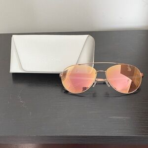 Michael Kors Rose Gold Aviator Sunglasses